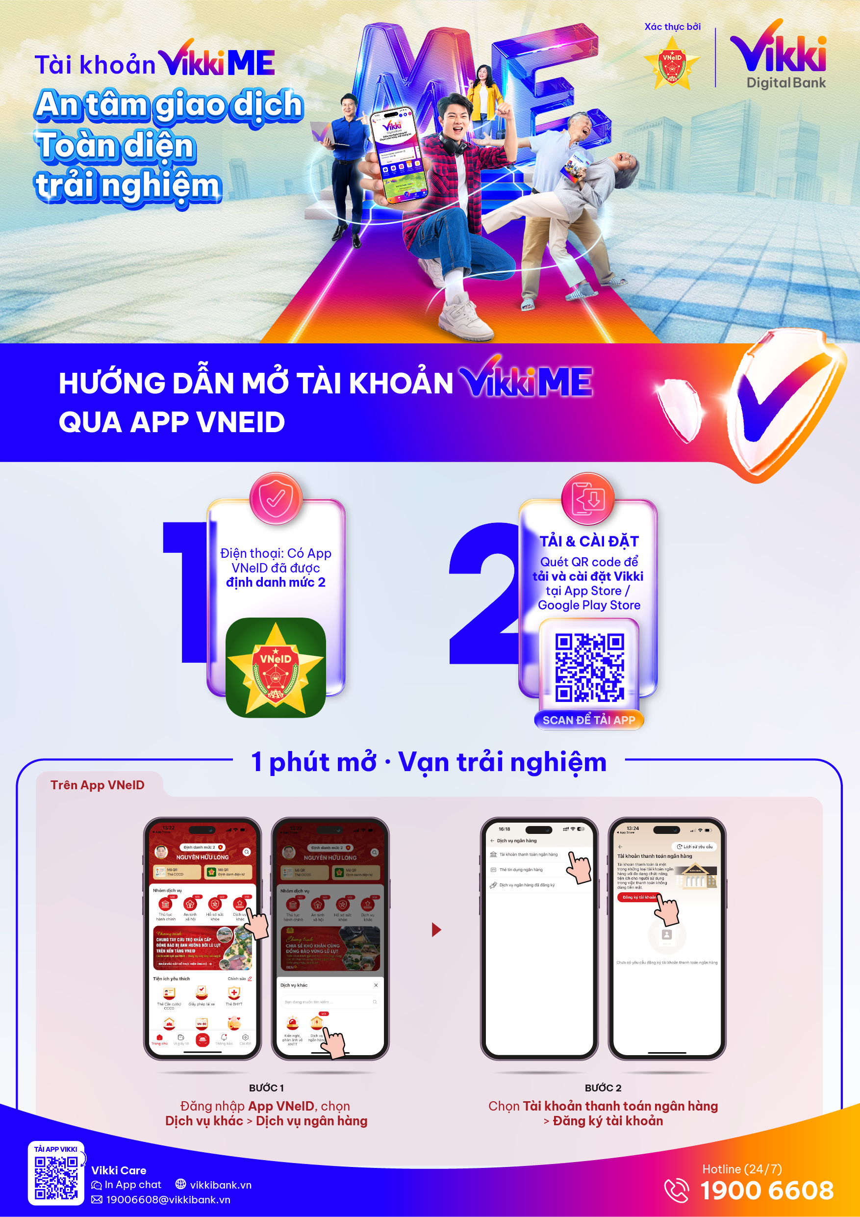 Hướng dẫn mở tài khoản VikkiME ngay trên app VNIED thật dễ dàng