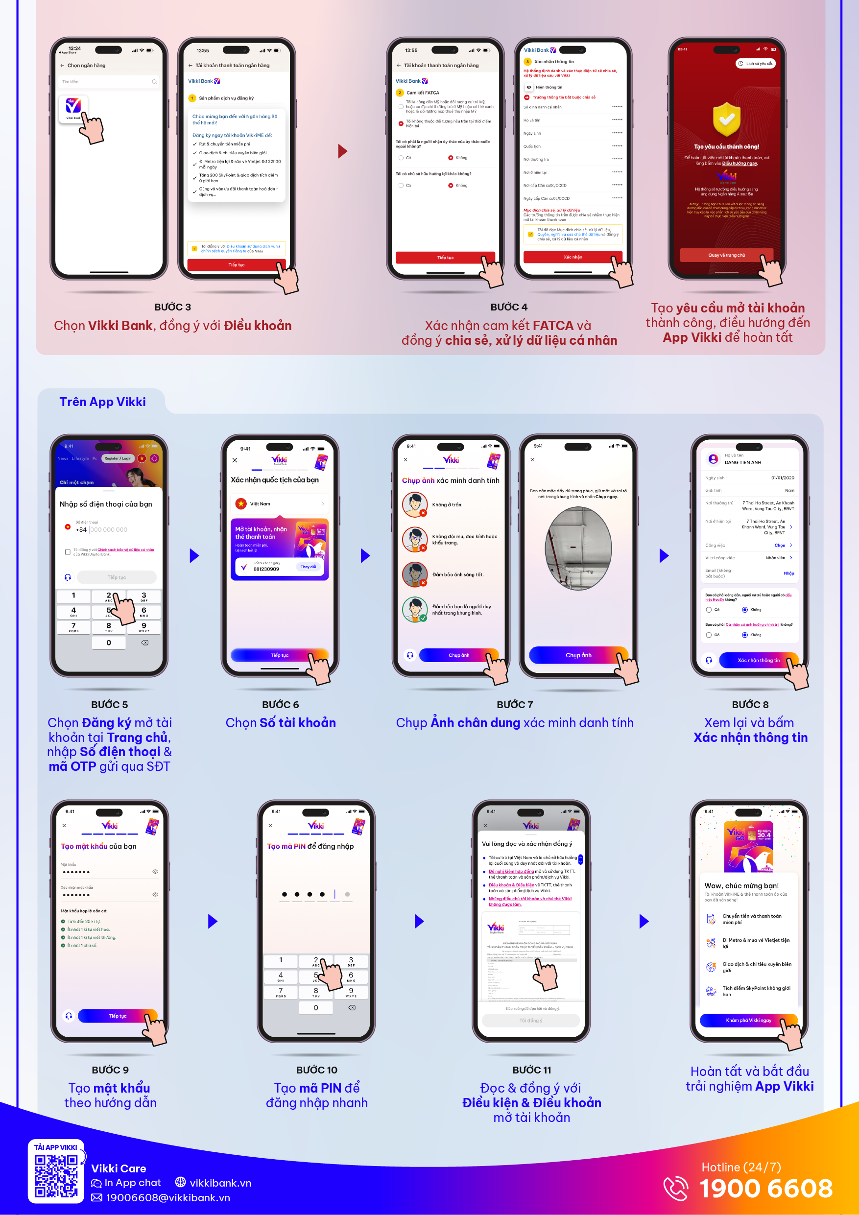 Hướng dẫn mở tài khoản VikkiME ngay trên app VNIED thật dễ dàng
