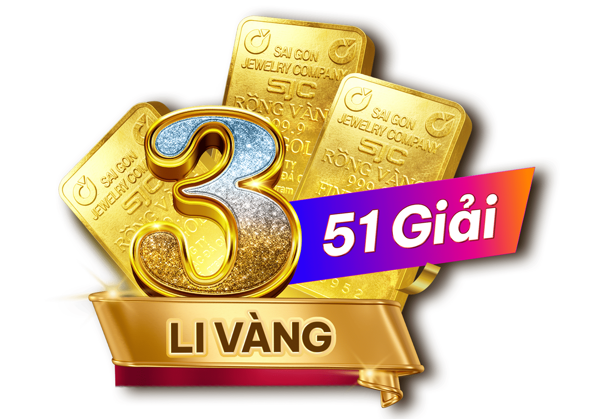 51 Giải | 3 LI VÀNG SJC 999.9