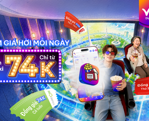 Ưu đãi vé xem phim trên app Vikki