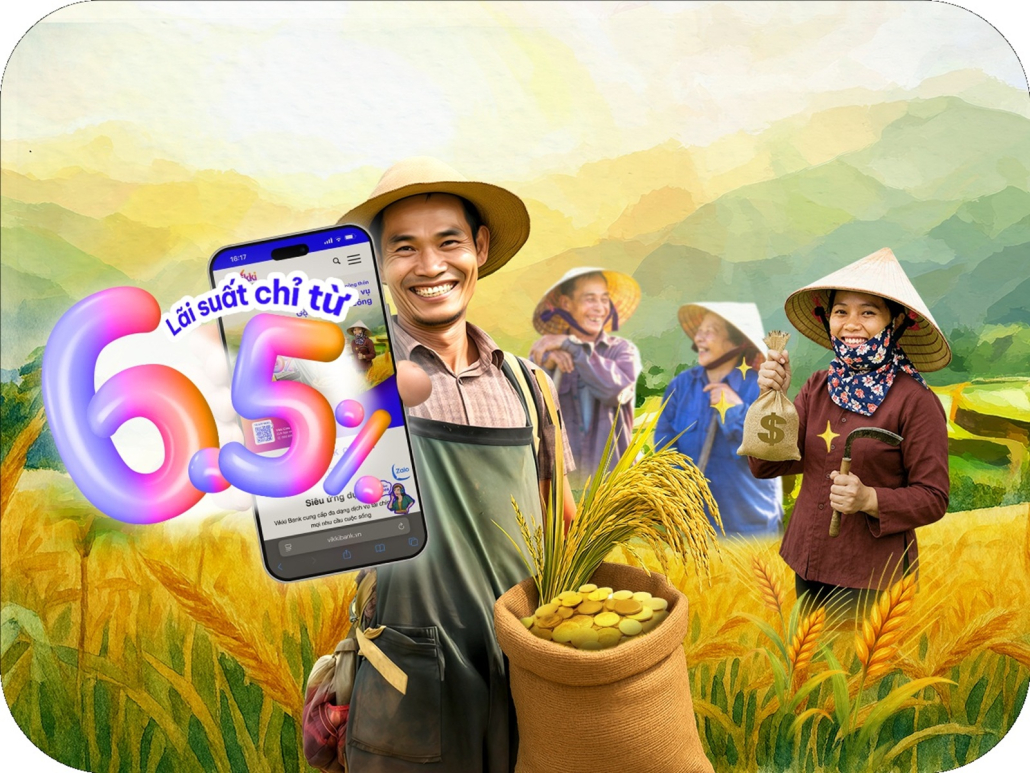 Lãi suất vay nông nghiệp tại Vikki rất ưu đãi, chỉ từ 6.5%/năm.