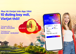 săn vé vietjet eco 0 đồng trên app vikki