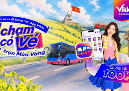 đặt vé xe bằng thẻ vikki nhận ngay ưu đãi