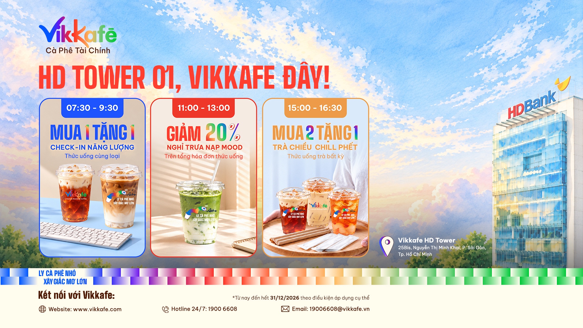 Khai trương Vikkafé HD Tower – Ưu đãi hấp dẫn mỗi ngày