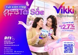 vikki cộng thêm 2.7% lãi suất tiết kiệm cho phái đẹp
